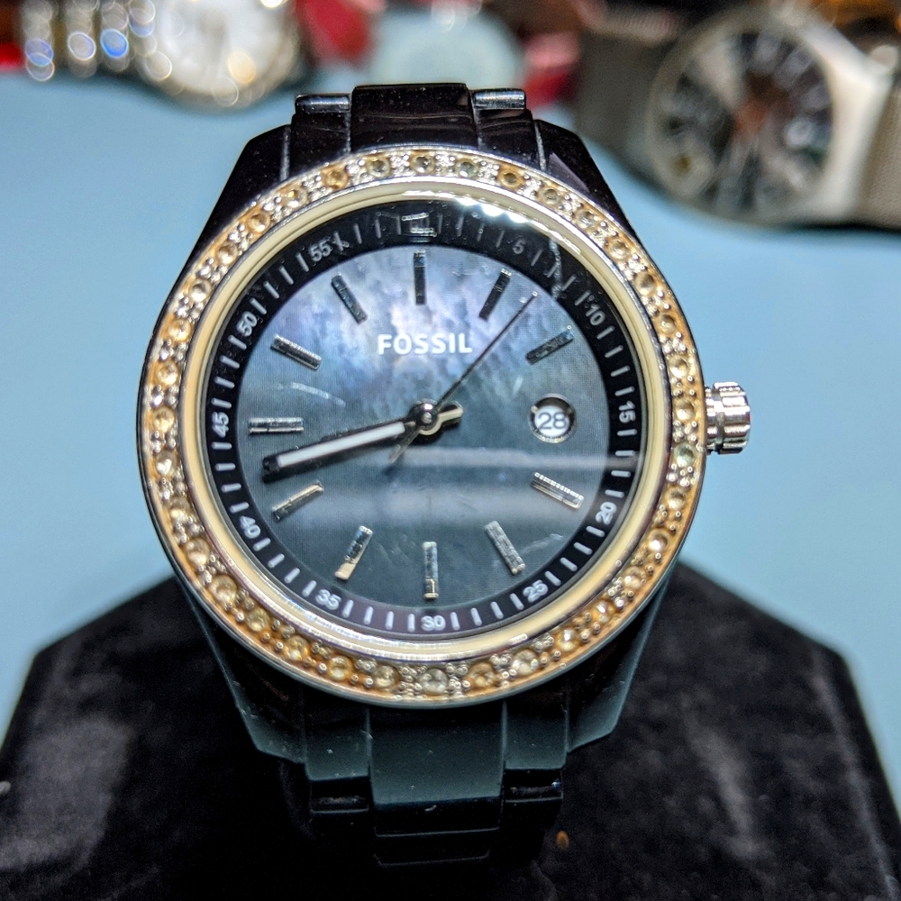 Black on Black Fossil ES-2436